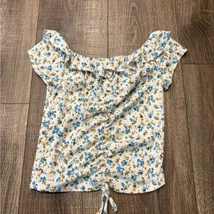 Floral Ruffle Off-Shoulder Top